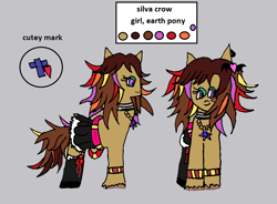Size: 1272x936 | Tagged: safe, artist:ask-luciavampire, oc, earth pony, pony, ask ponys gamer club, goth, punk, tumblr