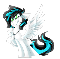 Size: 1280x1251 | Tagged: safe, artist:nekosnicker, oc, oc only, oc:danger close, pegasus, pony, cute, dog tags, female, green eyes, jewelry, mare, necklace, simple background, smiling, smirk, solo, transparent background, wings