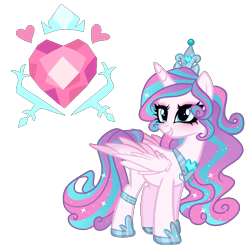 Size: 918x914 | Tagged: safe, artist:gihhbloonde, princess flurry heart, alicorn, pony, g4, female, folded wings, grin, horn, mare, older, older flurry heart, simple background, smiling, solo, transparent background, wings