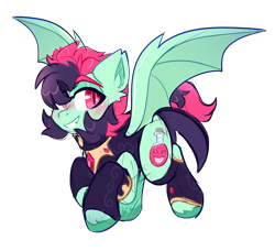 Size: 1644x1497 | Tagged: safe, artist:star-theft, oc, oc:jester jokes (star-theft), bat pony, pony, clothes, female, mare, simple background, solo, transparent background