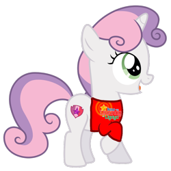 Size: 960x960 | Tagged: safe, sweetie belle, pony, unicorn, g4, clothes, shirt, simple background, solo, t-shirt, transparent background