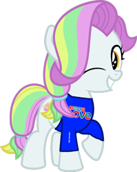 Size: 1024x1284 | Tagged: safe, coconut cream, earth pony, pony, g4, clothes, shirt, simple background, solo, t-shirt, transparent background