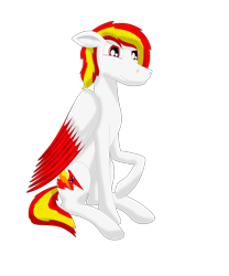 Size: 2500x3000 | Tagged: safe, oc, oc only, oc:fiery lightning, pegasus, pony, 2022 community collab, derpibooru community collaboration, high res, pegasus oc, simple background, smiling, solo, transparent background