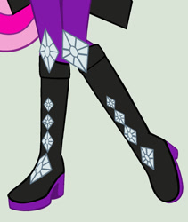 Size: 596x707 | Tagged: safe, artist:themexicanpunisher, violet blurr, equestria girls, g4, boots, boots shot, crystal guardian, high heel boots, legs, pictures of legs, shoes, solo