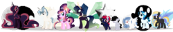 Size: 3369x633 | Tagged: safe, artist:awoomarblesoda, oc, oc only, alicorn, pony, alicorn oc, base used, horn, multicolored hair, rainbow hair, simple background, transparent background, wings