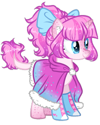 Size: 720x900 | Tagged: safe, artist:kyannepopys, oc, oc only, earth pony, pony, base used, boots, bow, cloak, clothes, ear fluff, earth pony oc, hair bow, shoes, simple background, smiling, solo, transparent background, uniconr oc