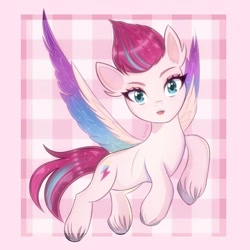 Size: 900x900 | Tagged: safe, artist:namieart, zipp storm, pegasus, pony, g5, my little pony: a new generation, anime style, looking at you, solo
