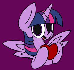 Size: 2214x2085 | Tagged: safe, artist:derpyalex2, twilight sparkle, alicorn, pony, g4, cute, female, happy, heart, high res, looking at you, mare, no catchlights, smiling, twilight sparkle (alicorn)