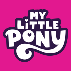 Size: 800x800 | Tagged: safe, g5, my little pony: a new generation, official, logo, my little pony logo, no pony, pink background, simple background, text, youtube