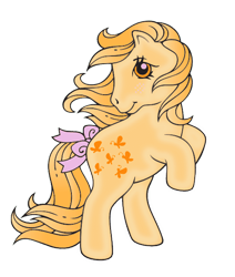 Size: 537x634 | Tagged: safe, butterscotch (g1), earth pony, pony, g1, official, female, mare, simple background, solo, transparent background