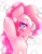 Size: 1590x2048 | Tagged: safe, artist:kurogewapony, pinkie pie, earth pony, semi-anthro, g4, arm behind head, blushing, cute, female, looking at you, mare, smiling, solo, stupid sexy pinkie