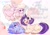 Size: 2048x1430 | Tagged: safe, artist:kurogewapony, oc, oc only, oc:moff cloud, oc:slowly flame, oc:southern sail, earth pony, pegasus, pony, unicorn, cute, female, looking at you, mare, one ear down, smiling, trio, unshorn fetlocks