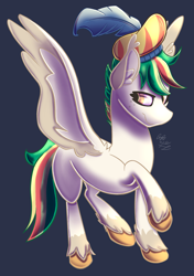 Size: 1779x2534 | Tagged: safe, artist:starcasteclipse, oc, oc only, oc:jester poet, pegasus, pony, hat