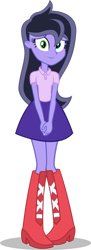 Size: 538x1486 | Tagged: safe, artist:deathnyan, oc, oc only, oc:princess titan, equestria girls, g4, boots, female, high heel boots, looking at you, pinkie pie's boots, shadow, shoes, shy, shy smile, simple background, smiling, smiling at you, solo, transparent background
