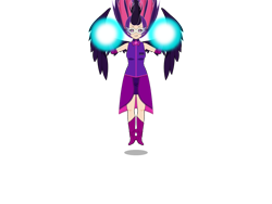 Size: 1032x774 | Tagged: safe, artist:elizaveta2014, sci-twi, twilight sparkle, human, equestria girls, g4, boots, clothes, cowboy boots, dress, humanized, kisekae, midnight sparkle, shoes, simple background, solo, transparent background