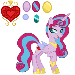 Size: 3000x3000 | Tagged: safe, artist:chelseawest, oc, oc:mi amore ruby heart, alicorn, pony, alicorn oc, high res, horn, offspring, offspring's offspring, parent:oc:glimmering shield, parent:oc:mi amore rose heart, parents:oc x oc, petalverse, reference sheet, simple background, transparent background, wings