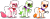 Size: 1056x398 | Tagged: safe, artist:awoomarblesoda, fox, fox pony, hybrid, pony, robot, robot pony, base used, black sclera, crossover, five nights at freddy's, fnaf world, foxy, funtime foxy, hook, lolbit, mangle, ponified, raised hoof, simple background, tangle, transparent background