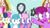 Size: 1920x1080 | Tagged: safe, screencap, berry punch, berryshine, bon bon, carrot top, cherry berry, golden harvest, lightning bolt, linky, neon lights, rainbowshine, rarity, rising star, shoeshine, sweetie drops, white lightning, earth pony, pegasus, pony, unicorn, g4, it isn't the mane thing about you, season 7, background pony, crowd, female, male, mare, stallion