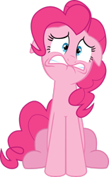 Size: 1922x3119 | Tagged: safe, artist:emedina13, pinkie pie, earth pony, pony, g4, too many pinkie pies, .svg available, female, floppy ears, lip bite, simple background, solo, transparent background, vector