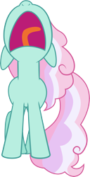 Size: 3480x6784 | Tagged: safe, artist:shootingstarsentry, oc, oc only, oc:lilypad, pegasus, pony, absurd resolution, female, mare, offspring, parent:doctor caballeron, parent:fluttershy, parents:caballershy, simple background, solo, transparent background, volumetric mouth, yelling