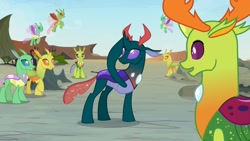 Size: 1280x720 | Tagged: safe, screencap, pharynx, thorax, changedling, changeling, g4, to change a changeling, brothers, changedling brothers, king thorax, male, prince pharynx, siblings