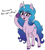 Size: 2040x2292 | Tagged: safe, artist:seafooddinner, izzy moonbow, pony, unicorn, g5, my little pony: a new generation, bracelet, bronybait, eye clipping through hair, eyebrows, eyebrows visible through hair, female, glasses, high res, jewelry, looking at you, mare, open mouth, open smile, simple background, smiling, smiling at you, solo, subverted meme, welcome, white background