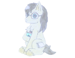 Size: 3291x2550 | Tagged: safe, artist:fliegerfausttop47, derpibooru exclusive, editor:php178, oc, oc only, oc:paperback novel, earth pony, pony, 2022 community collab, derpibooru community collaboration, arm fluff, background removed, black hair, blue eyes, cheek fluff, chest fluff, cute, ear fluff, glasses, high res, holding, hoof fluff, leg fluff, looking at you, notebook, shoulder fluff, signature, simple background, smiling, solo, tan coat, transparent background, unshorn fetlocks