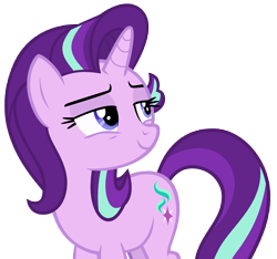 Size: 8348x7800 | Tagged: safe, artist:andoanimalia, starlight glimmer, pony, unicorn, g4, to where and back again, cute, female, glimmerbetes, lidded eyes, simple background, smiling, solo, transparent background, vector