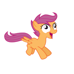 Size: 2449x2449 | Tagged: safe, artist:glitched-nimbus, scootaloo, pegasus, pony, g4, one bad apple, season 3, female, filly, foal, high res, simple background, solo, transparent background, vector