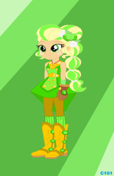 Size: 720x1110 | Tagged: safe, artist:mixiepie, artist:selenaede, applejack, equestria girls, g4, my little pony equestria girls: legend of everfree, abstract background, boots, clothes swap, cowboy boots, crystal guardian, shoes, solo, wrong aspect ratio