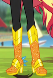 Size: 443x652 | Tagged: safe, screencap, sunset shimmer, equestria girls, g4, my little pony equestria girls: legend of everfree, boots, boots shot, crystal guardian, high heel boots, legs, pictures of legs, shoes