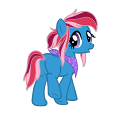 Size: 761x723 | Tagged: safe, artist:doctor-nasty-adopts, oc, oc only, earth pony, pony, bandana, base used, butt, female, mare, offspring, parent:big macintosh, parent:trixie, parents:trixmac, plot, simple background, solo, transparent background