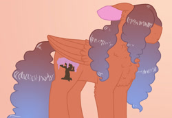 Size: 1917x1319 | Tagged: safe, artist:queenderpyturtle, oc, oc:magpie, pegasus, pony, hair over eyes, male, offspring, parent:spearhead, parent:tree hugger, simple background, solo, stallion