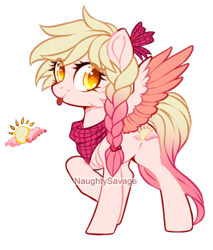 Size: 500x588 | Tagged: safe, artist:cabbage-arts, oc, oc only, oc:golden dawn, pegasus, pony, female, pegasus oc, simple background, solo, spread wings, tongue out, transparent background, wings