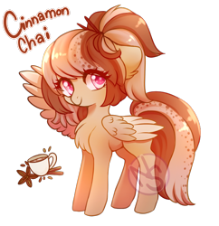 Size: 700x723 | Tagged: safe, artist:cabbage-arts, oc, oc only, oc:cinnamon chai, pegasus, pony, chest fluff, female, pegasus oc, simple background, solo, transparent background
