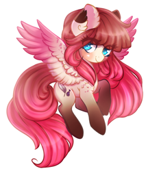 Size: 750x881 | Tagged: safe, artist:cabbage-arts, oc, oc only, oc:sapphire feather, pegasus, pony, female, pegasus oc, simple background, solo, spread wings, white background, wings