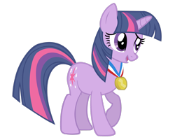 Size: 2738x2190 | Tagged: safe, artist:ikillyou121, twilight sparkle, pony, unicorn, fall weather friends, g4, season 1, female, high res, medal, metal, simple background, solo, transparent background, unicorn twilight, vector
