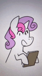 Size: 576x1024 | Tagged: safe, artist:trying_bluebell, rarity, sweetie belle, pony, unicorn, g4, animated, artist, chuck e. cheese, college, crossover, cursed, disgusted, drawing, fingers, five nights at freddy's, freddy fazbear, hand, no, sound, tiktok, webm