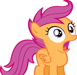 Size: 2486x2413 | Tagged: safe, artist:jeosadn, scootaloo, pegasus, pony, g4, hearth's warming eve (episode), season 2, female, filly, foal, high res, open mouth, simple background, solo, transparent background, vector