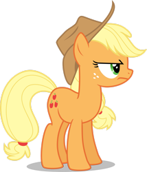 Size: 2265x2648 | Tagged: safe, artist:drewdini, applejack, earth pony, pony, g4, applejack is not amused, female, high res, simple background, solo, transparent background, unamused, vector