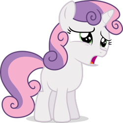 Size: 2450x2448 | Tagged: safe, artist:drewdini, sweetie belle, pony, unicorn, g4, female, filly, foal, high res, open mouth, simple background, solo, transparent background, vector
