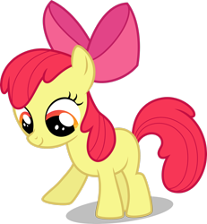 Size: 2354x2548 | Tagged: safe, artist:drewdini, apple bloom, earth pony, pony, g4, adorabloom, cute, female, filly, foal, high res, simple background, solo, transparent background, vector