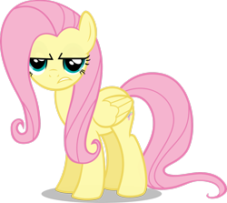 Size: 2595x2312 | Tagged: safe, artist:drewdini, fluttershy, pegasus, pony, g4, female, fluttershy is not amused, high res, looking at you, simple background, solo, transparent background, unamused, vector