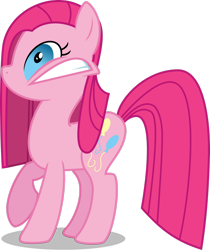 Size: 2246x2671 | Tagged: safe, artist:drewdini, pinkie pie, earth pony, pony, g4, party of one, season 1, female, high res, mouth on side of face, pinkamena diane pie, simple background, solo, transparent background