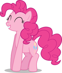 Size: 2259x2655 | Tagged: safe, artist:drewdini, pinkie pie, earth pony, pony, g4, excited, eyes closed, female, high res, simple background, solo, transparent background, vector