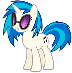 Size: 2437x2461 | Tagged: safe, artist:ofput, dj pon-3, vinyl scratch, pony, unicorn, g4, female, high res, simple background, solo, transparent background, vector