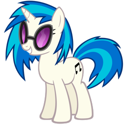 Size: 2437x2461 | Tagged: safe, artist:ofput, dj pon-3, vinyl scratch, pony, unicorn, g4, female, high res, simple background, solo, transparent background, vector, vinyl's glasses