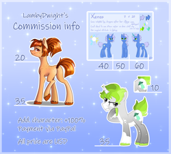 Size: 2000x1800 | Tagged: safe, artist:lambydwight, oc, pony, advertisement, commission info, price sheet, text