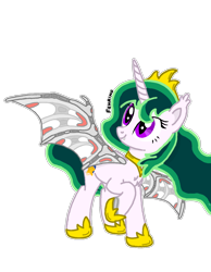 Size: 1120x1440 | Tagged: safe, artist:fenringxgod, oc, oc only, oc:sally star, alicorn, bat pony, pony, bat pony oc, female, simple background, solo, transparent background