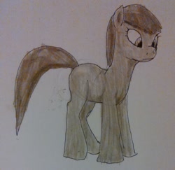 Size: 1407x1367 | Tagged: oc name needed, safe, oc, earth pony, pony, doodle, earth pony oc, female, mare, missing cutie mark, solo, traditional art